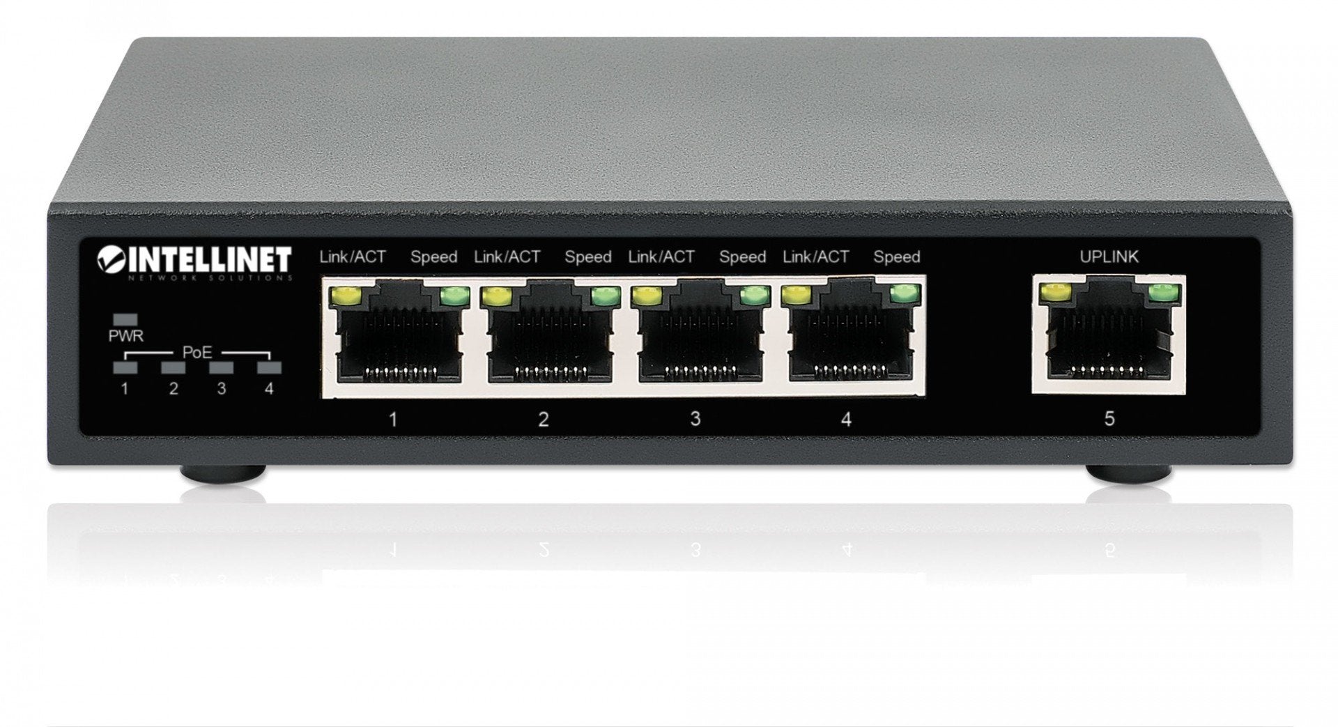 Intellinet 561839 commutateur réseau Gigabit Ethernet (10/100/1000) Connexion Ethernet, supportant l'alimentation via ce port (PoE) Noir