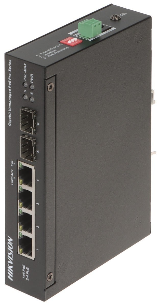 Hikvision DS-3T0506HP-E/HS 4 Port Gigabit Unmanaged Harsh POE Switch