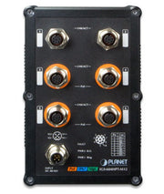 PLANET IGS-604HPT-M12 commutateur réseau Géré L2+ Connexion Ethernet, supportant l'alimentation via ce port (PoE) Noir
