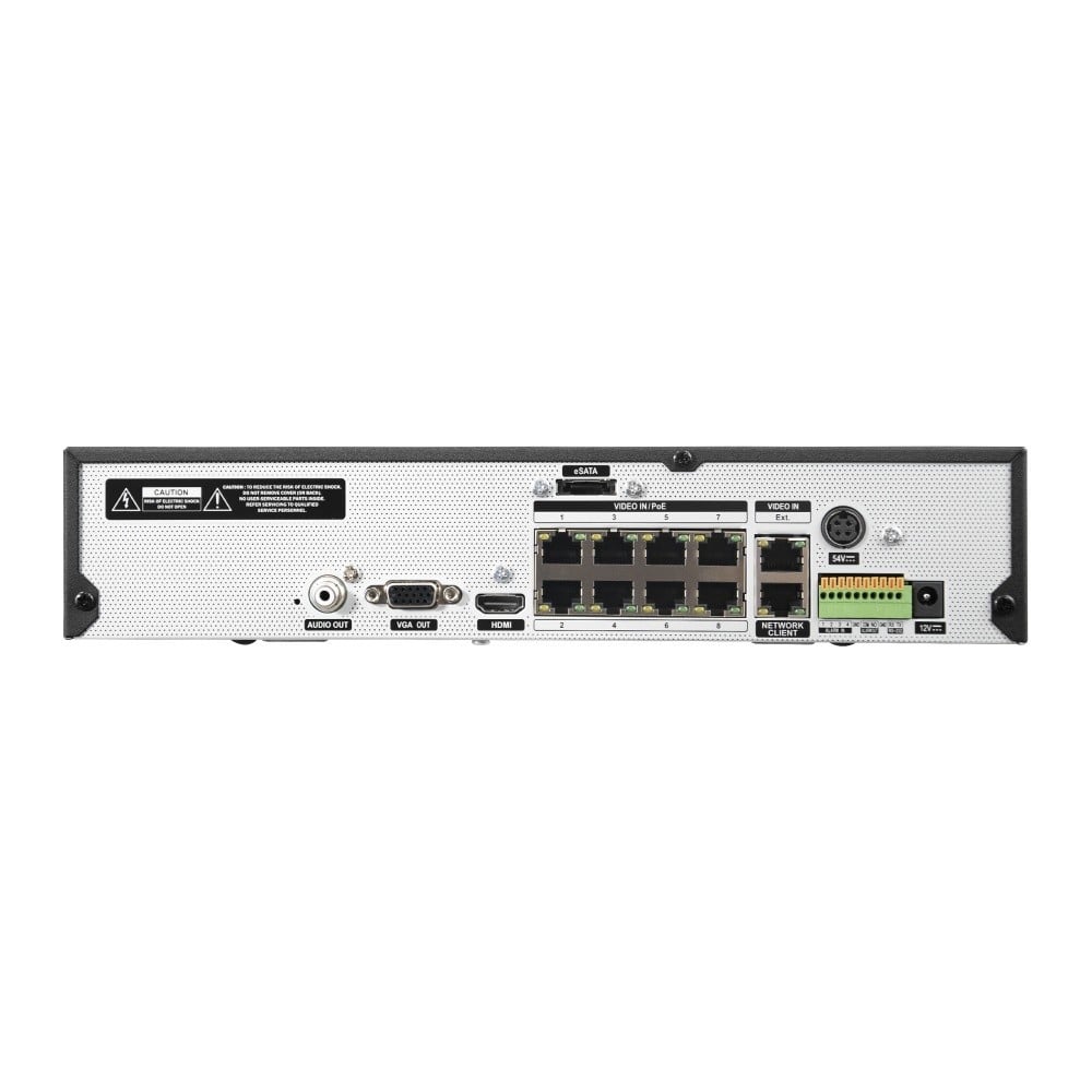 BCS BCS-U-NVR0802-A-4K-8P(6 To) Enregistreur IP 8 canaux avec PoE, 6 To, HDMI 4K, Prise en charge des caméras 12MP