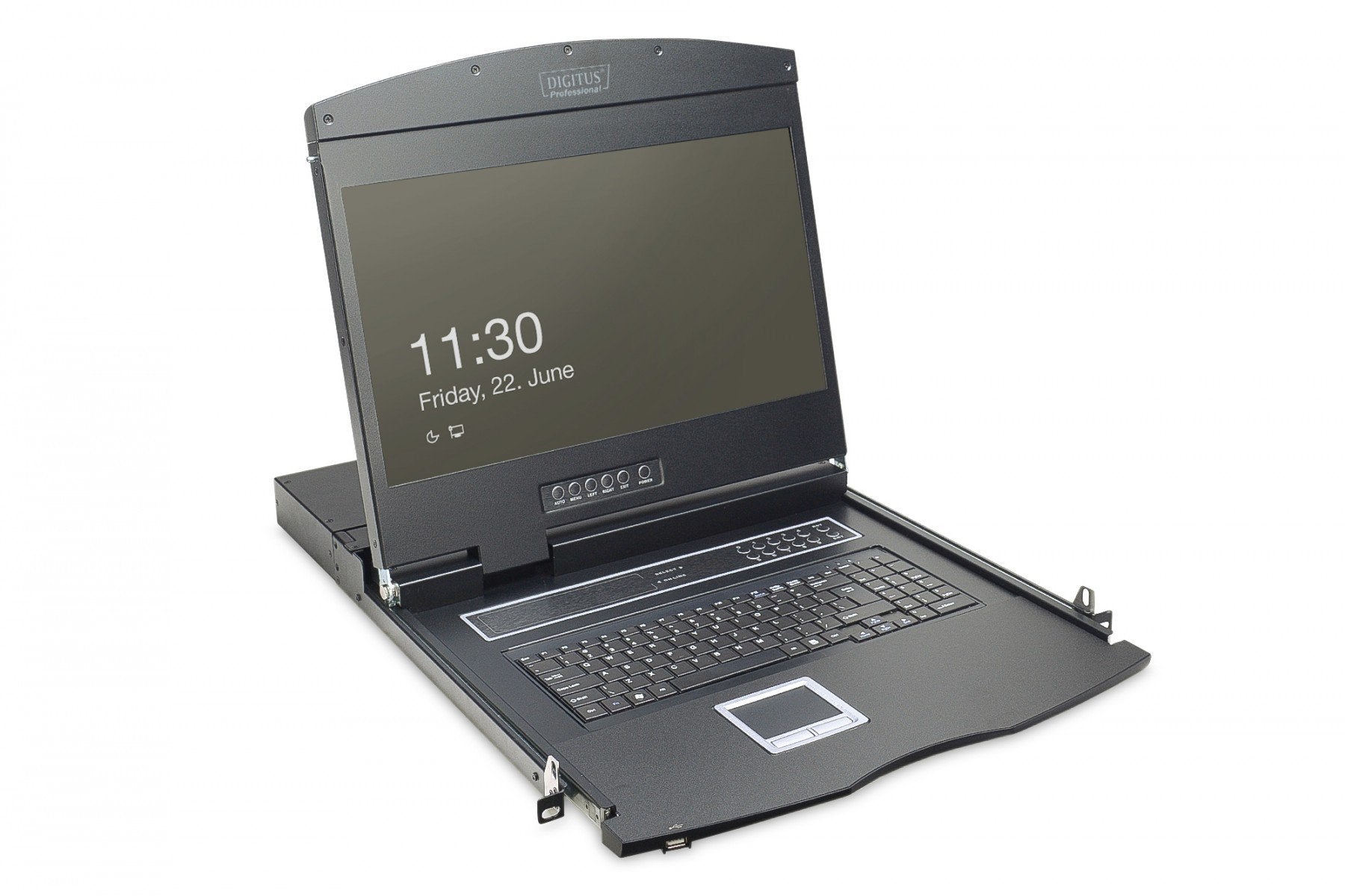 "Digitus DS-72211-2GE support d'ordinateurs 48,3 cm (19"") 1366 x 768 pixels Noir 1U"