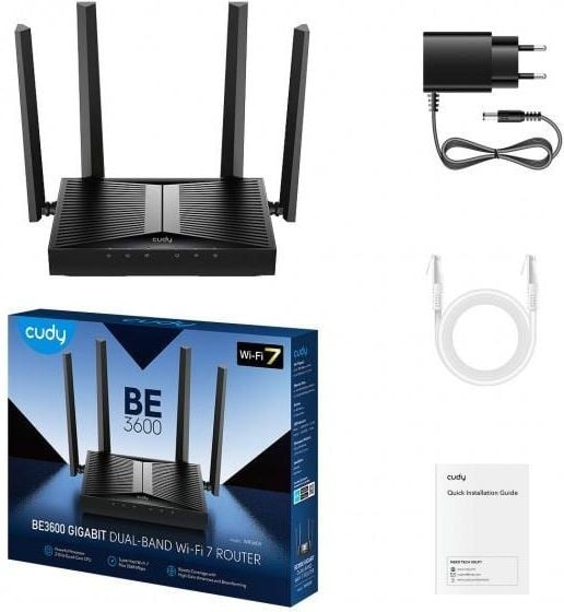 Routeur de table Cudy WR3600 Wi-Fi 7 Dual-Band avec Ethernet Gigabit