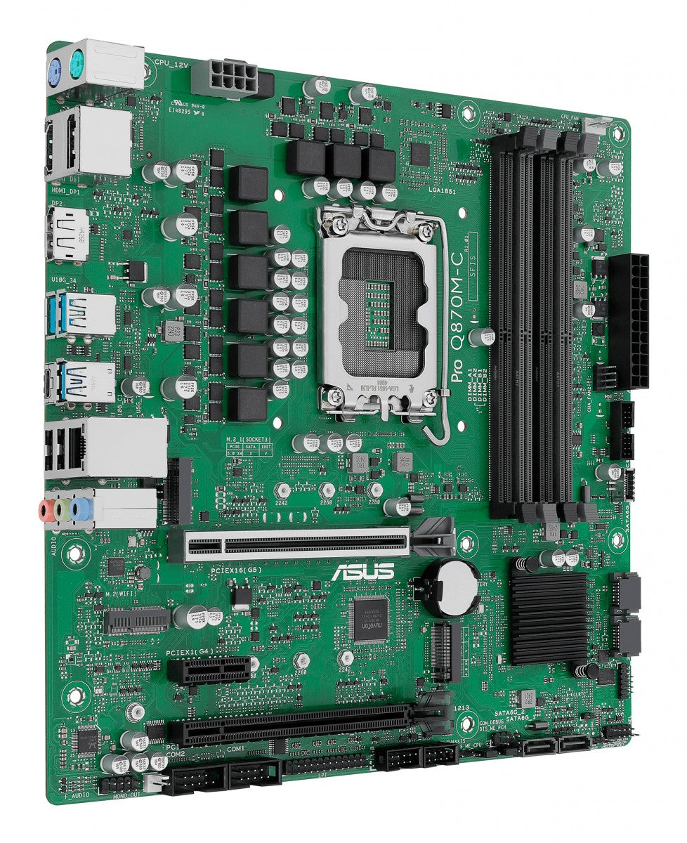 ASUS Q870 LGA1851 DDR5 Micro-ATX motherboard 2xHDMI 1xDP 2xM.2 4xSATA