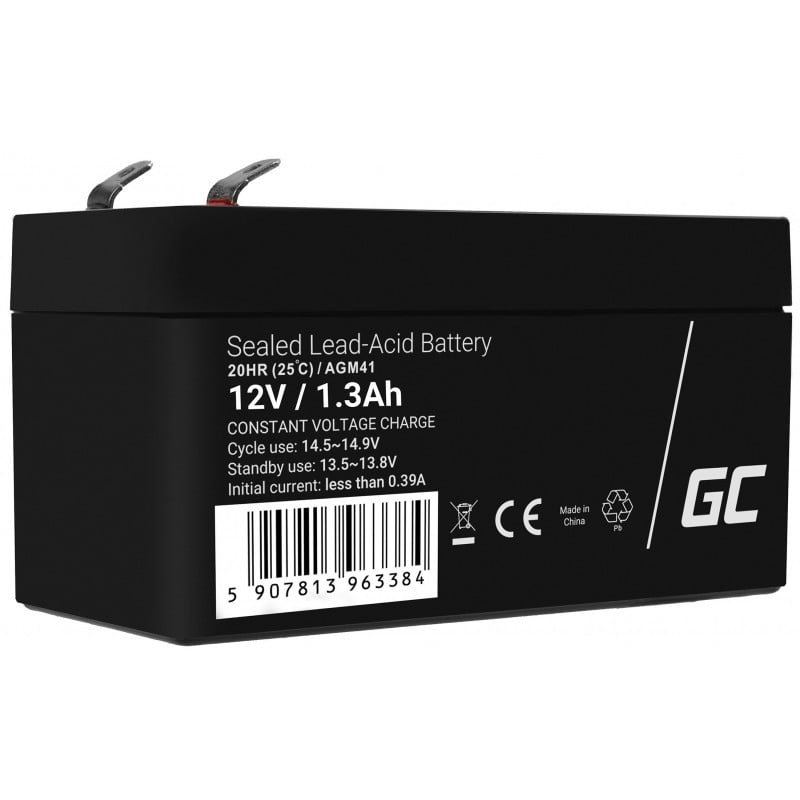 Green Cell AGM Battery 12V 1.3Ah - Battery - Mono (D)