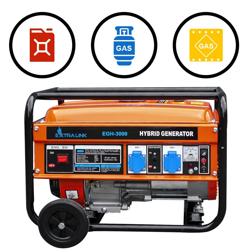Extralink EX.30363 groupe électrogene 2800 W 15 L Essence Noir, Orange