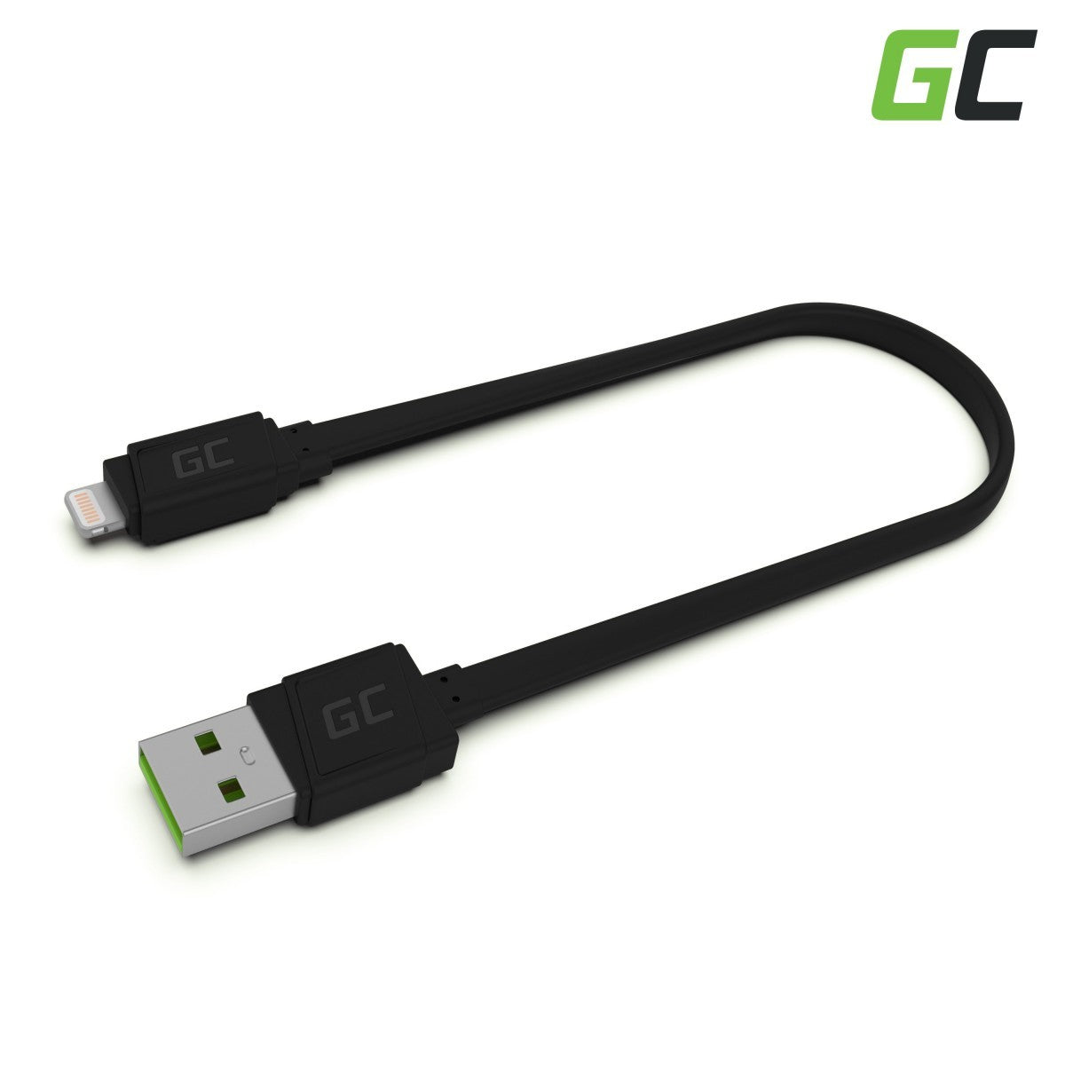 Green Cell KABGC02 câble Lightning 0,25 m Noir