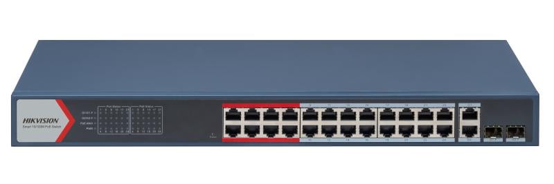 Hikvision DS-3E1326P-EI(B) Commutateur POE intelligent Fast Ethernet 24 ports