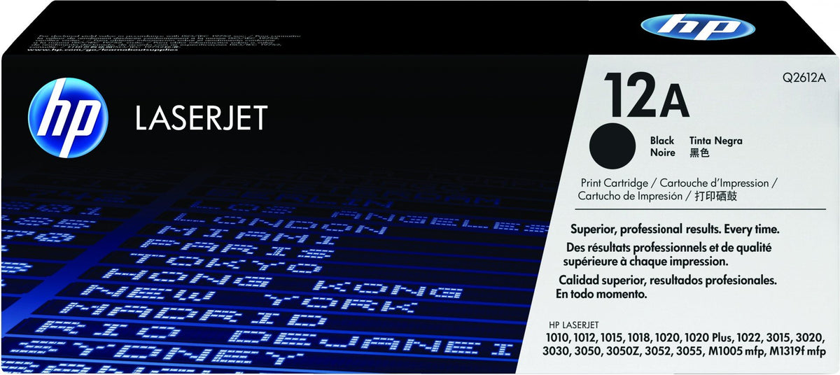 HP 12A original LaserJet original Toner cartridge Q2612A black standard capacity 2.000 pages 1-pack