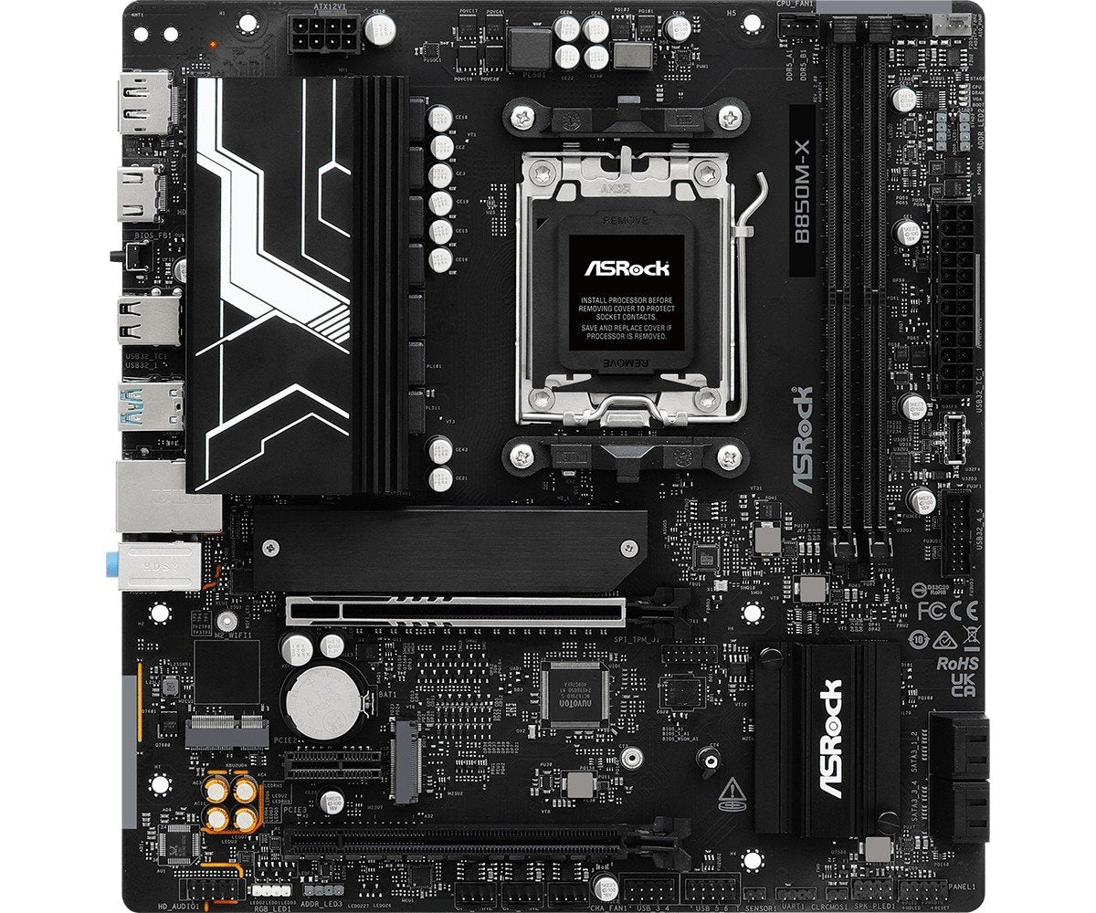 ASRock 90-MXBSG0-A0UAYZ B850M-X R2.0 Carte mere Micro ATX avec DDR5 et Ethernet 2.5 Gigabit