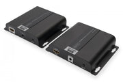 DIGITUS Extender 4 K HDMI via CAT/IP (kit) - PoE - 3840 x 2160 pixels - Émetteur et récepteur AV - 120 m - Avec fil - Noir
