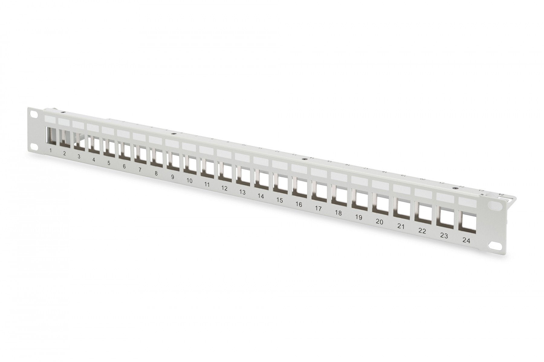 Panneau de brassage modulaire - 24 ports - Gris - Montage de rack - 1U - 483 mm - 1,5 mm - 565 mm