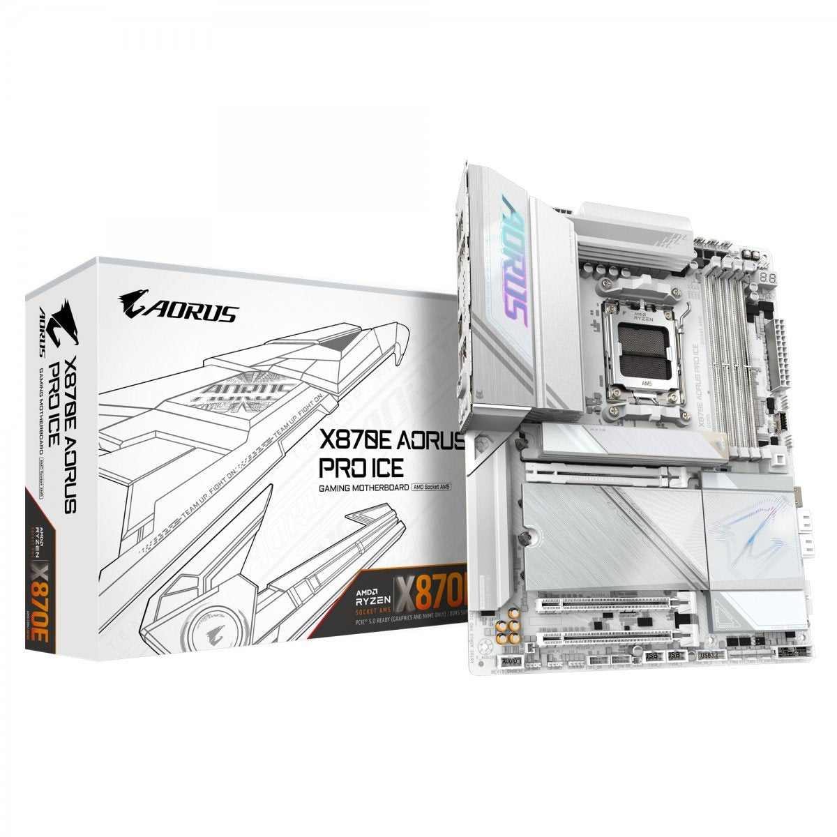 GIGABYTE X870E AORUS PRO ICE carte mere AMD X870E Emplacement AM5 ATX