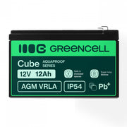Green Cell AGM12V12AH-J AGM VRLA 12V 12Ah sans entretien Batterie pour caisse enregistreuse, jouet, caméra (152x99x100mm)