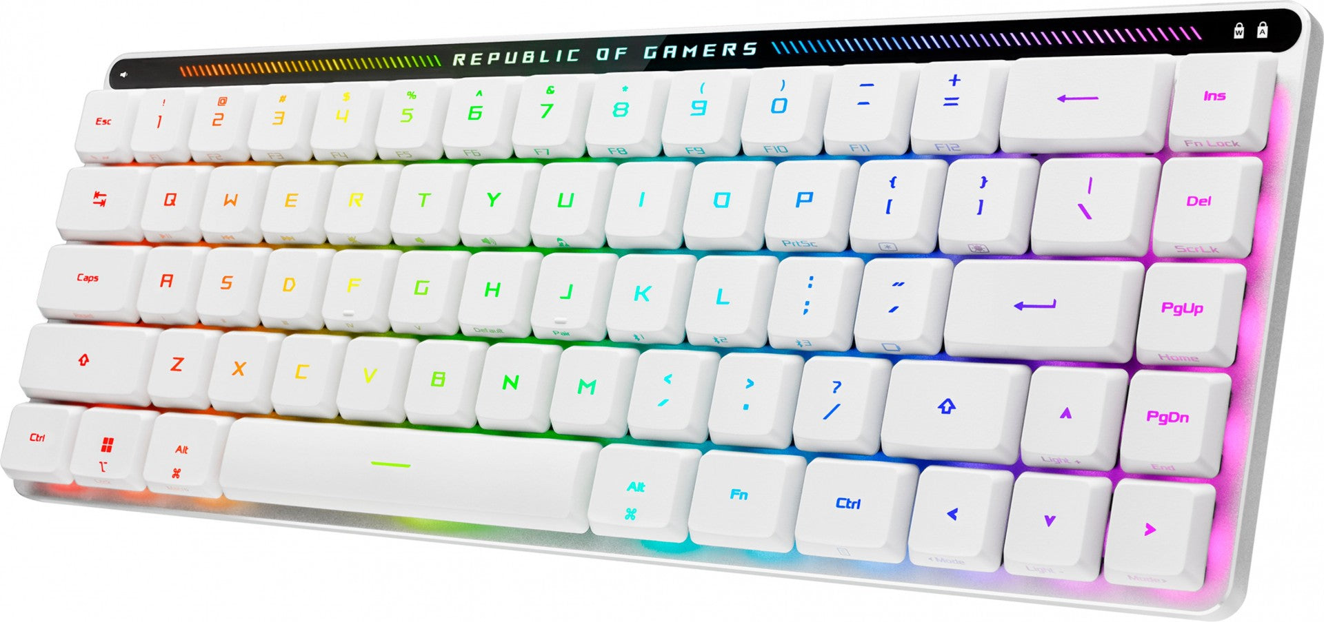 ASUS ROG Falchion RX Low Profile clavier Gaming USB + RF Wireless + Bluetooth Blanc