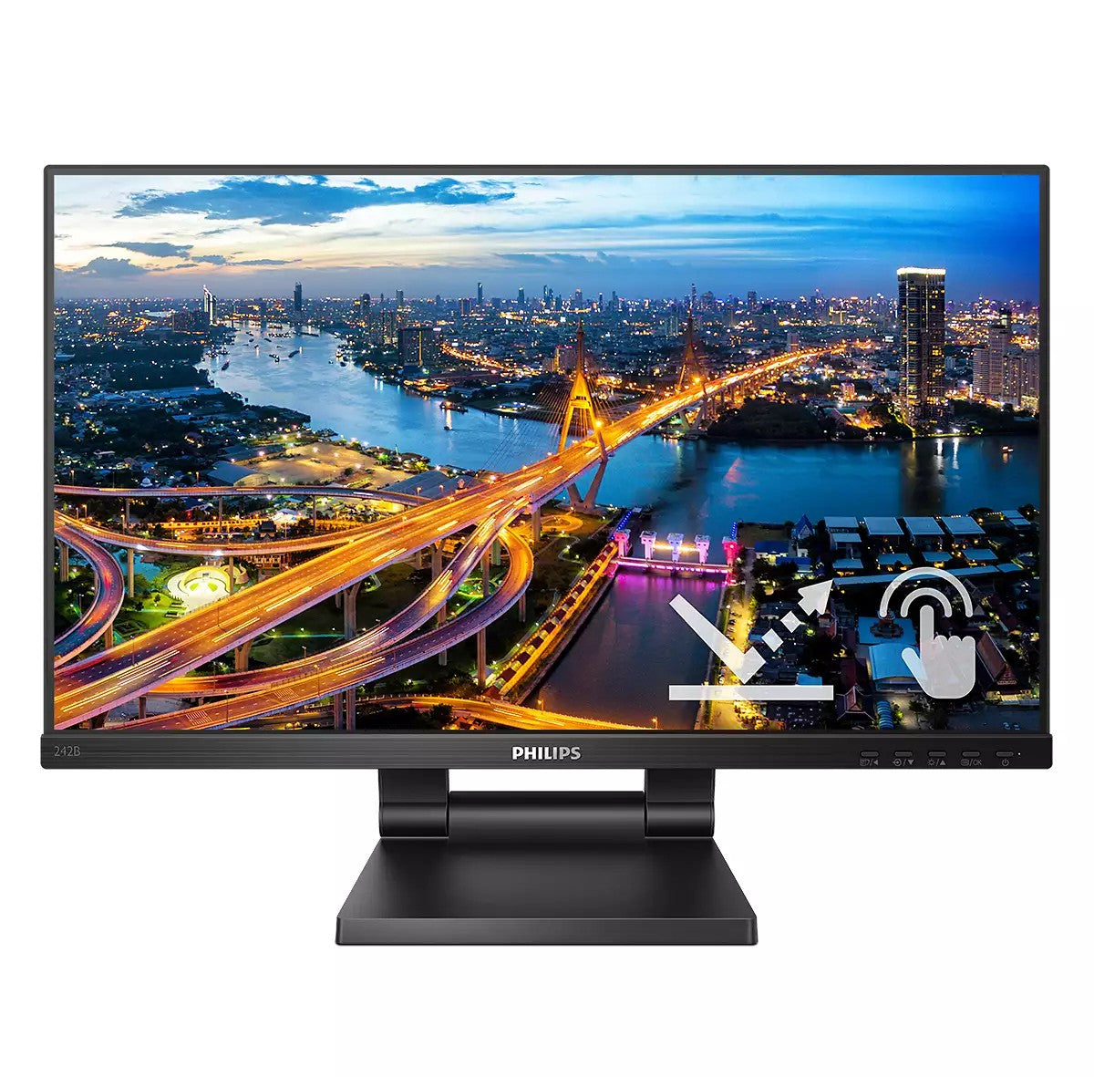 PHILIPS 242B1TC/01 23.8p IPS WLED 1920x1080 P-Cap In Cell Touch HDMI/Displayport 3x USB 3.2
