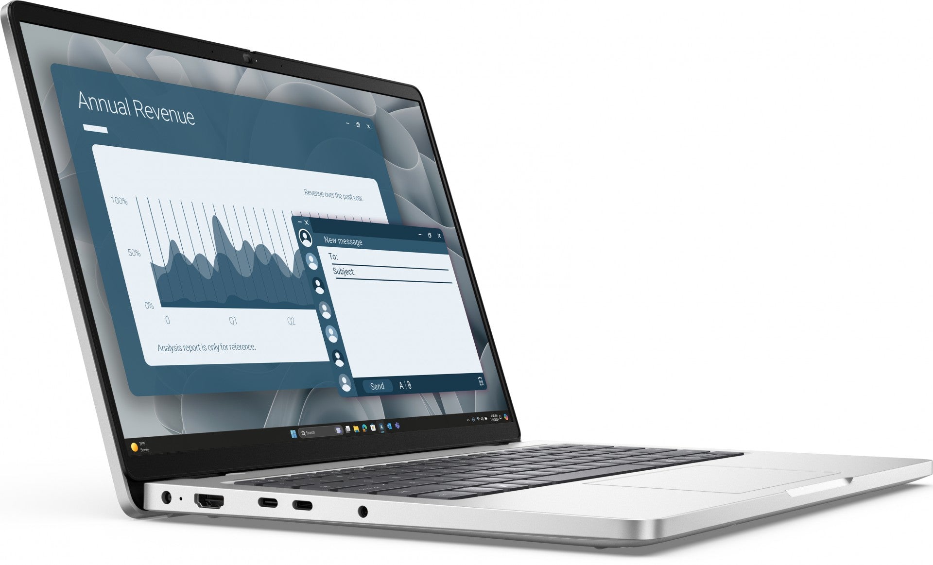 "DELL Pro 14 PC14255 Copilot+ PC AMD Ryzen AI 7 PRO 350 Laptop 35.6 cm (14"") Full HD+ 16 GB DDR5-SDRAM 512 GB SSD Wi-Fi 6E (802.11ax) Windows 11 Pro German Plati"