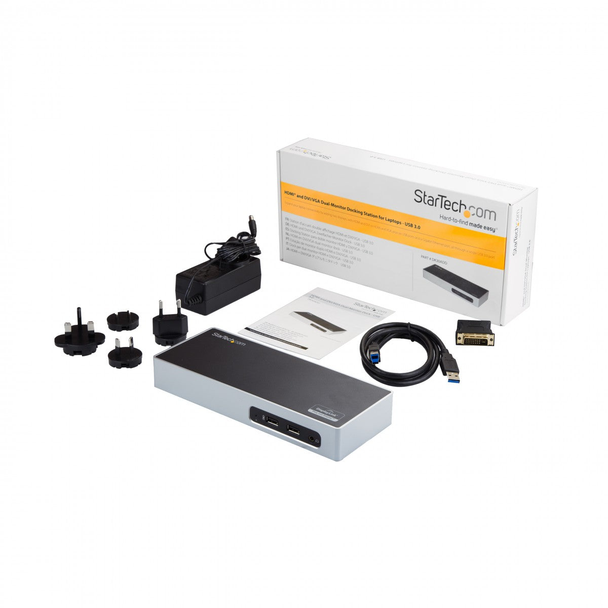 USB 3 Dual Monitor Dock HDMI DVI/VGA