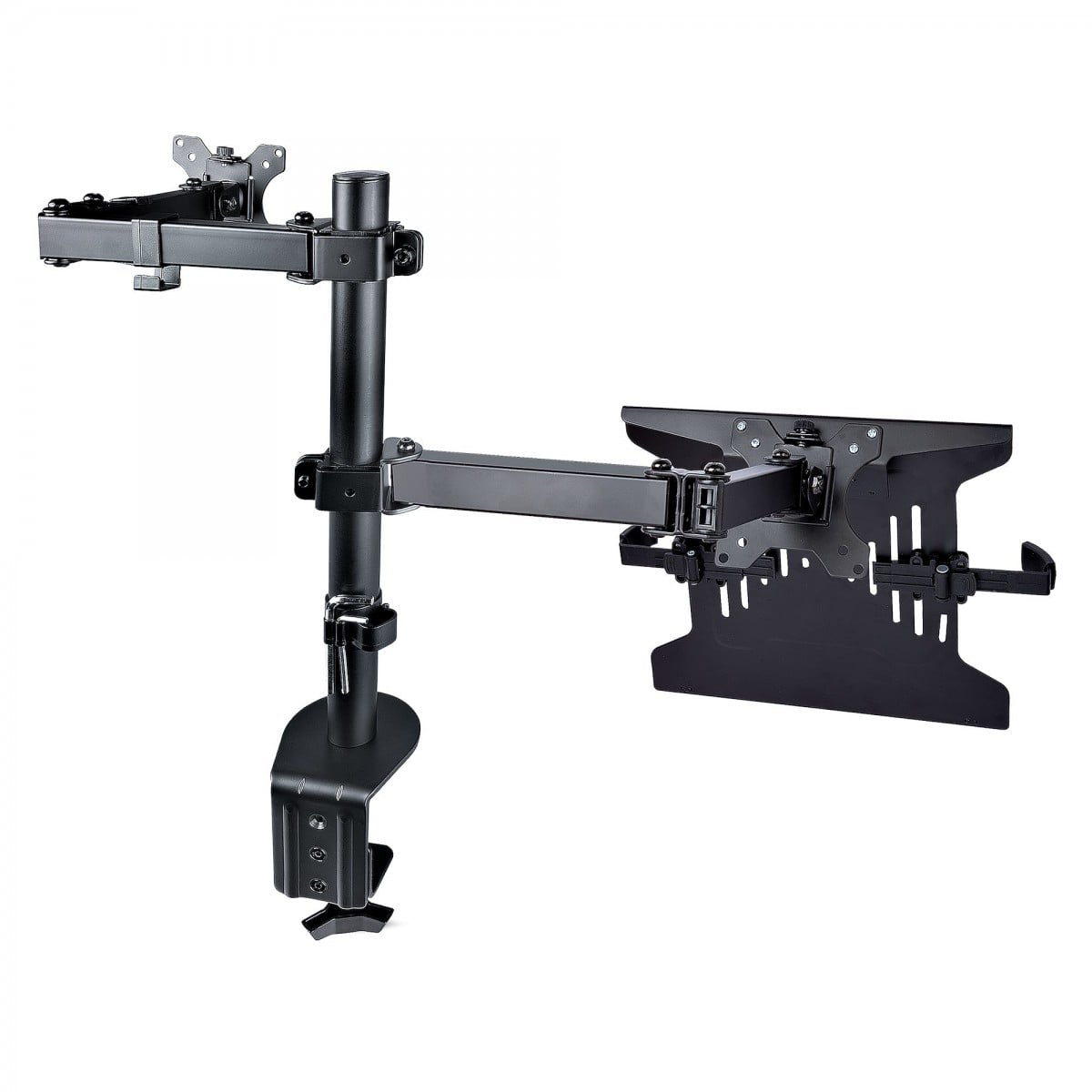 Monitor Arm with Laptop Tray Adjustable