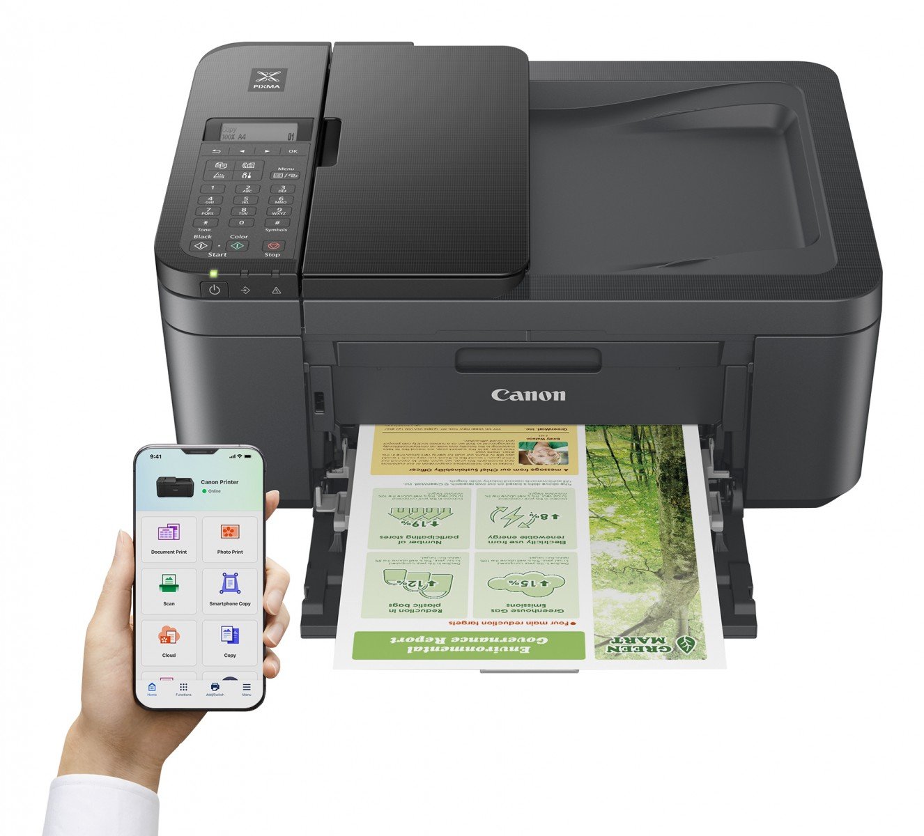 CANON PIXMA TR4755i MFP colour inkjet A4 6.4ppm Copy 8.8ipm Print 100sheets USB Wi-Fi Black