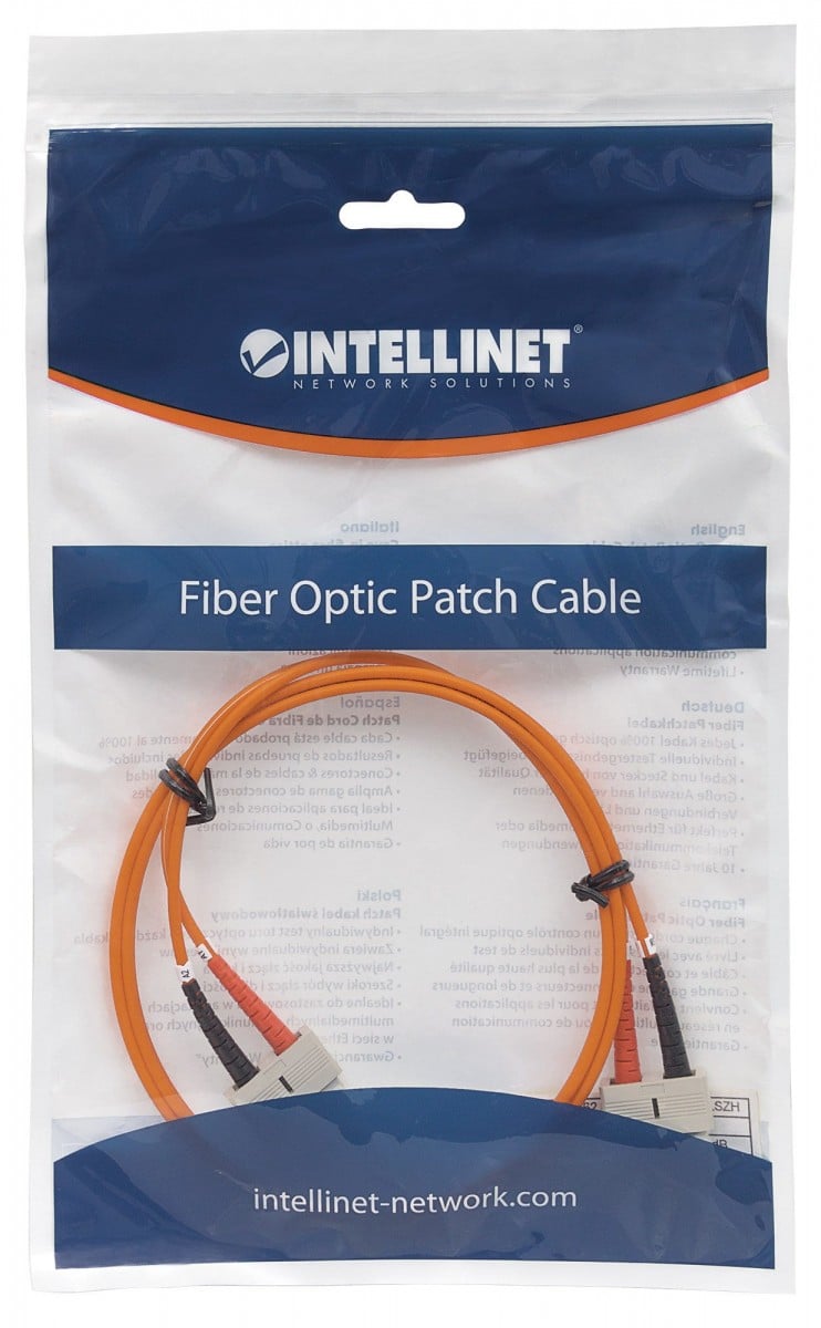 Intellinet 5m SC/SC câble de fibre optique OM1 Orange