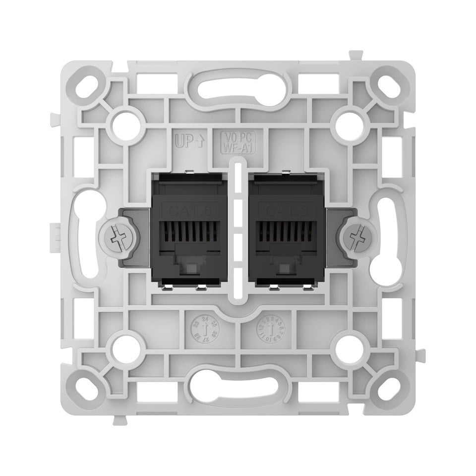 Ajax Systems 128848.165.BL Prise LAN RJ45 encastrée verticale noire - OutletCore (LAN) verticale