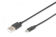 Digitus DB-300127-010-S câble USB 1 m USB A Micro-USB B 0,48 Gbit/s Noir
