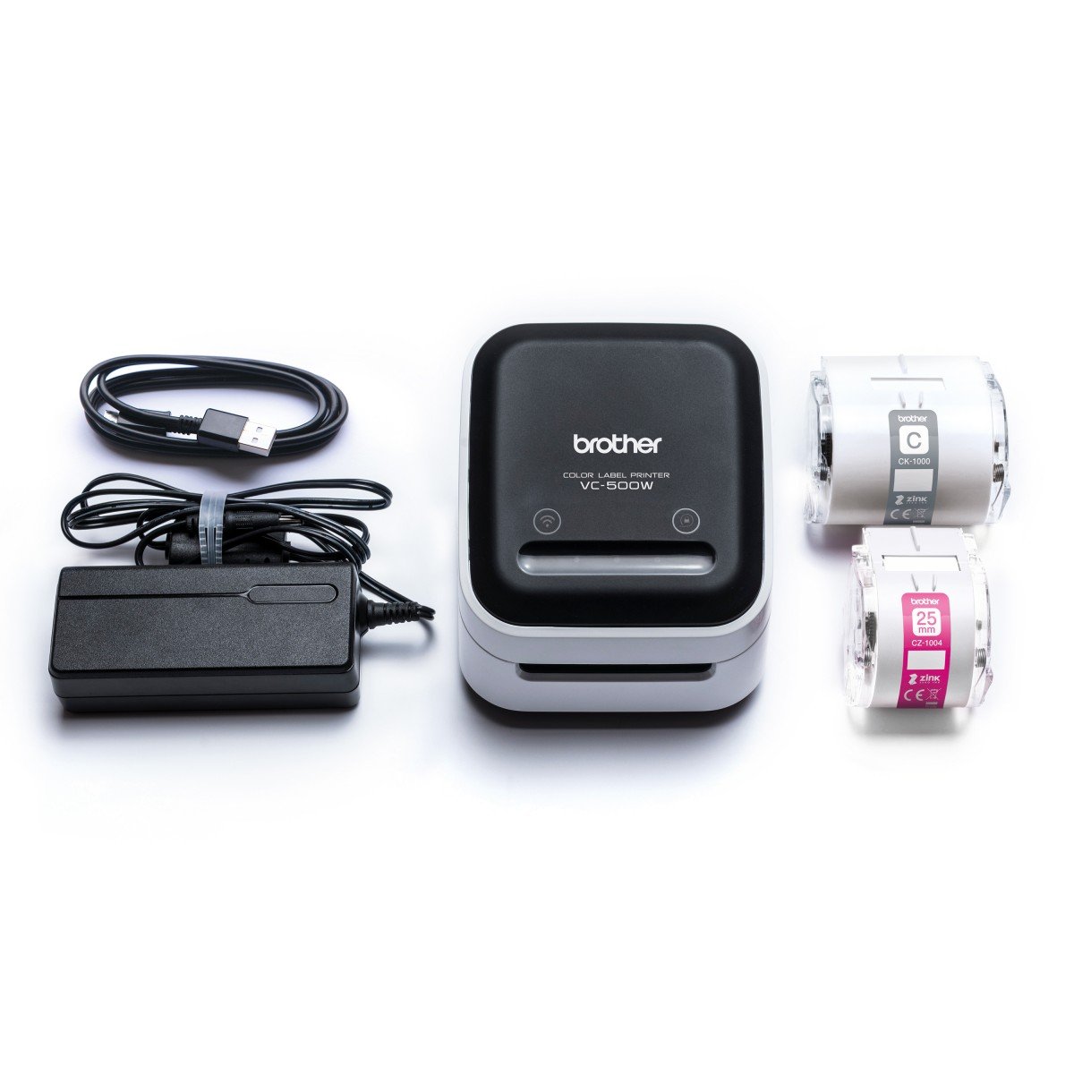 BROTHER VC-500W Label printer colour direct thermal Roll 5cm 313dpi 8mm/secmono/8mm/seccolour USB 2.0 Wi-Fi Cutter