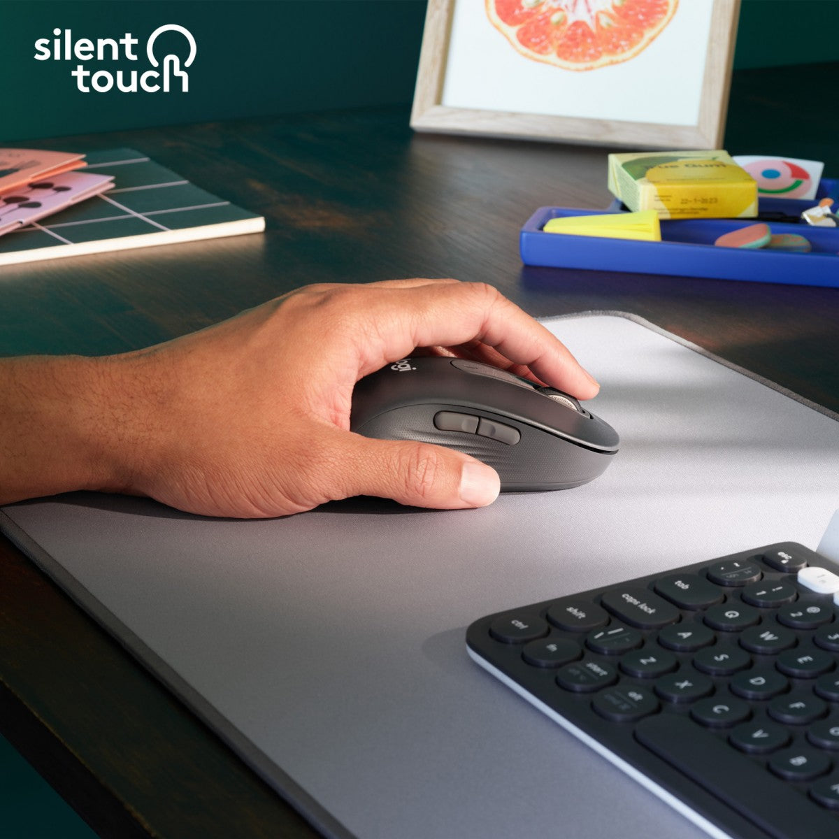 LOGITECH Signature M650 L LEFT Mouse large size left-handed optical 5 buttons wireless Bluetooth 2.4 GHz GRAPHITE