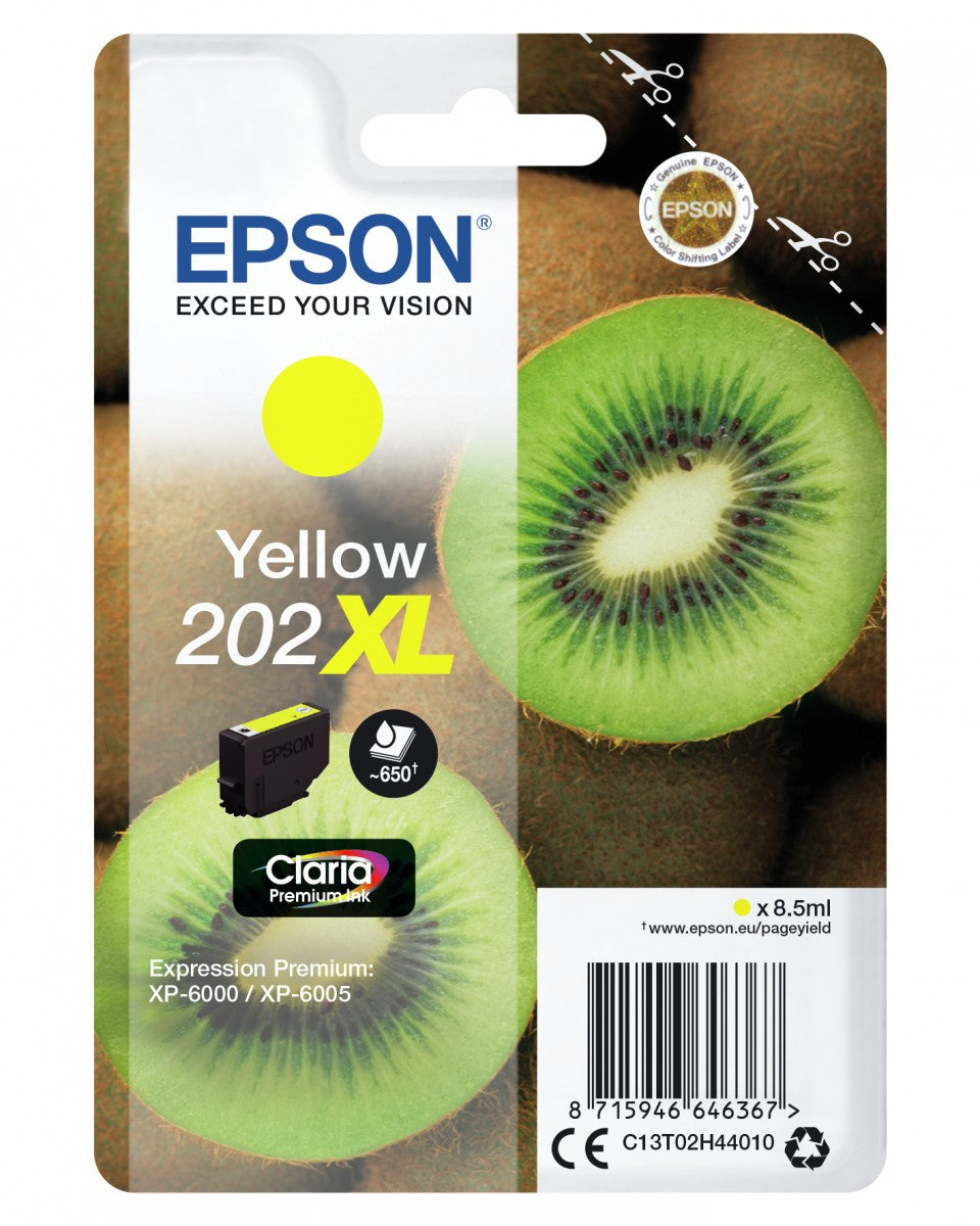 EPSON 4LB Singlepack Yellow 202XL Kiwi Clara Premium Ink