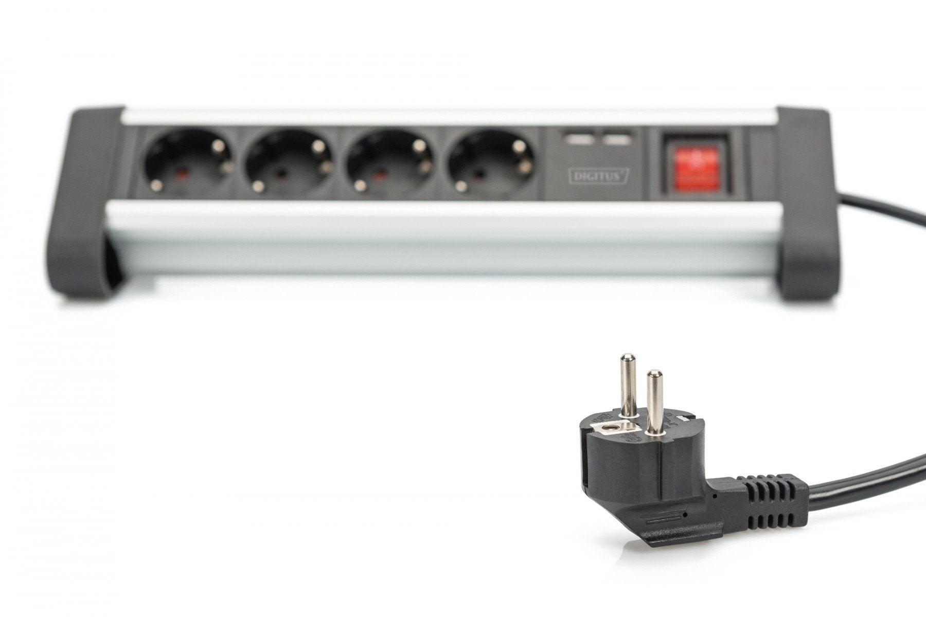Digitus Bloc 4 prises de bureau avec 2 raccords USB