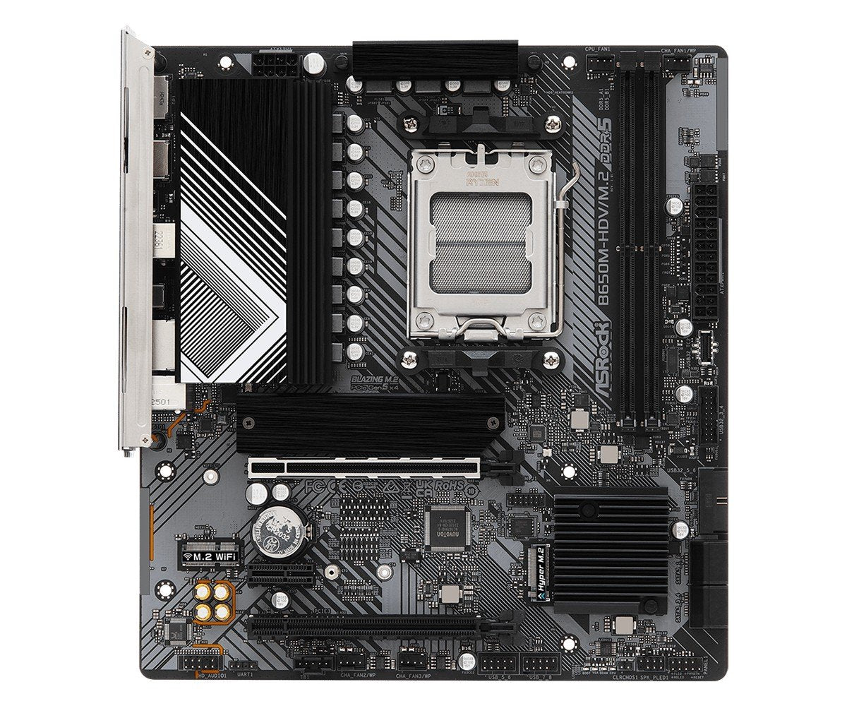 ASRock 90-MXBLA0-A0UAYZ Carte mere B650M HDV Micro ATX avec DDR5 et Ethernet 2.5 Gigabit