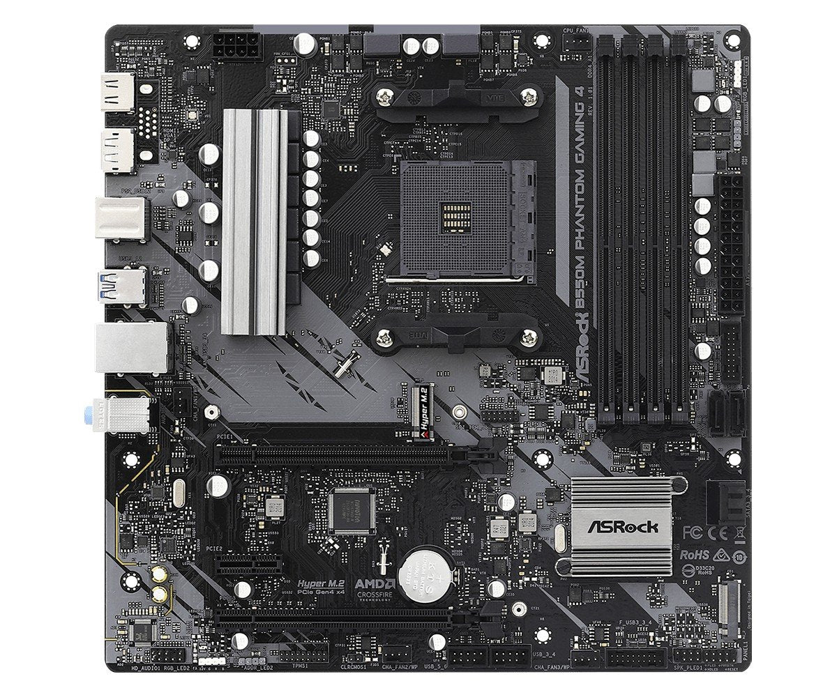 ASRock 90-MXBE90-A0UAYZ Carte mere B550M Phantom Gaming 4 avec socket AM4 et support DDR4