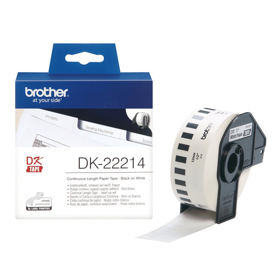 BROTHER P-TOUCH DK-22214  continue length  papier 12mm x 30.48m