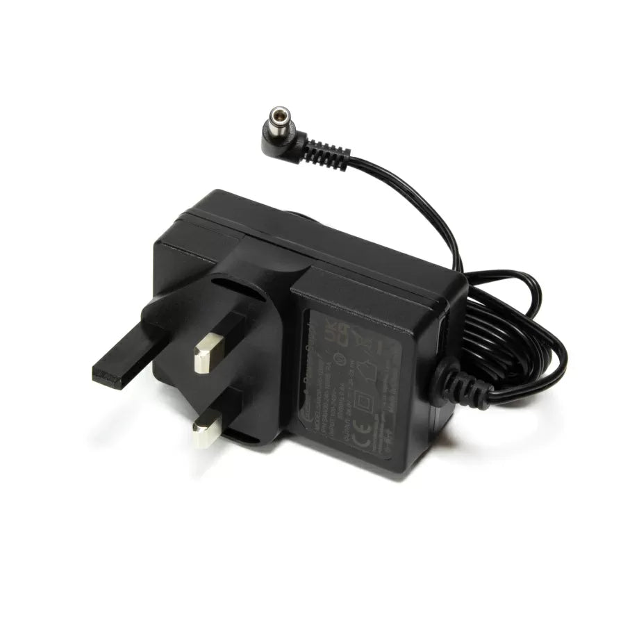 24v 1.2A power supply, right angle UK plug