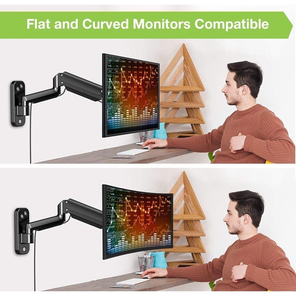 "Techly ICA-LCD G112 Support mural pour TV 17-32"" LED/LCD 8kg pivotant a gaz"