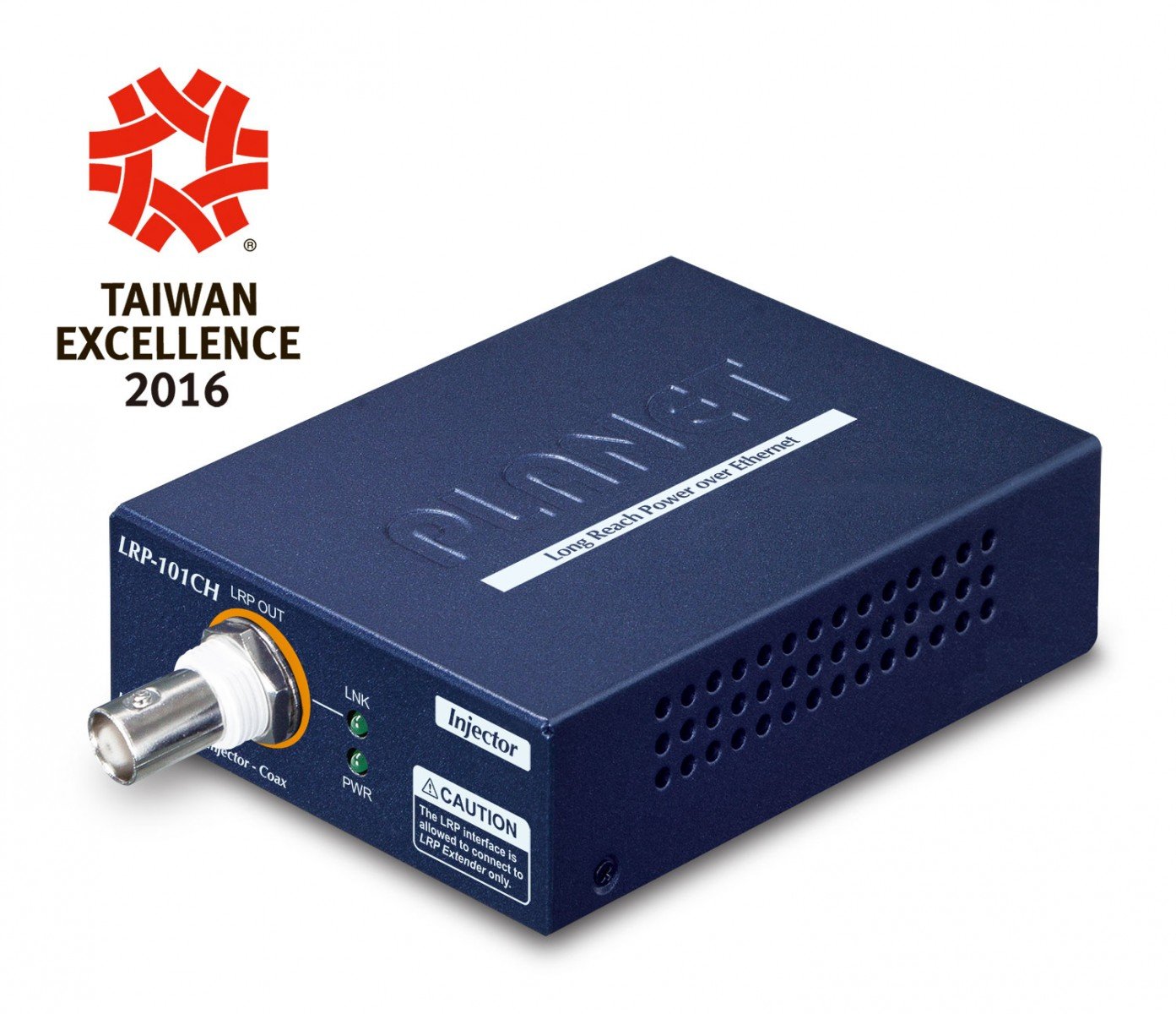 PLANET LRP-101CH commutateur réseau Connexion Ethernet, supportant l'alimentation via ce port (PoE) Bleu