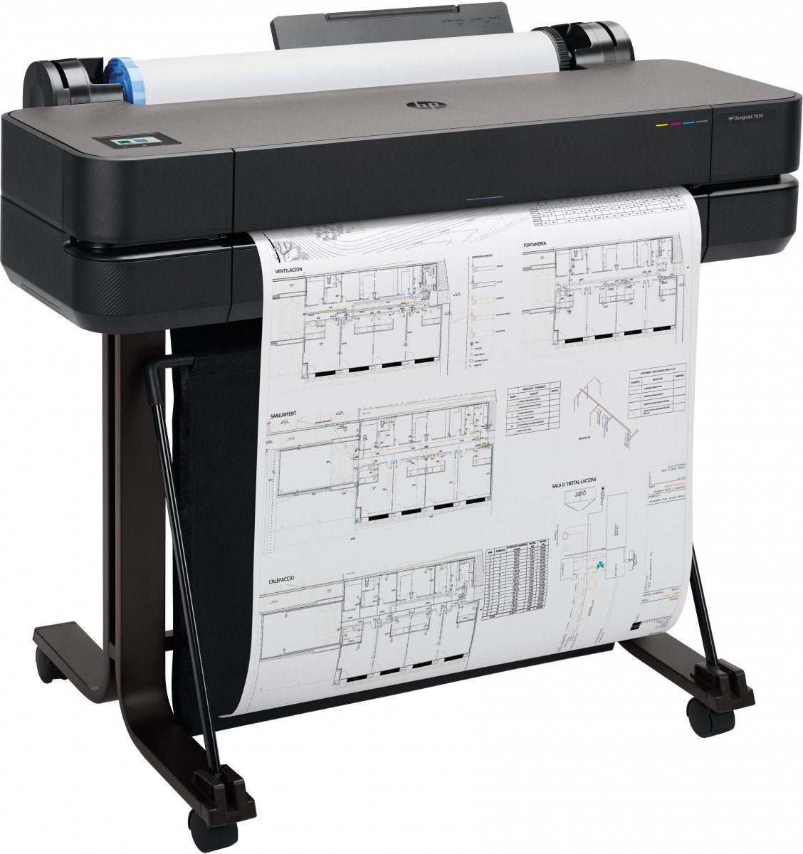 HP DesignJet T630 24p LFP 2025 Colour Ink-Jet A1 ANSI D Roll 61cm 2400x1200dpi 0.5 min/page USB LAN Wi-Fi