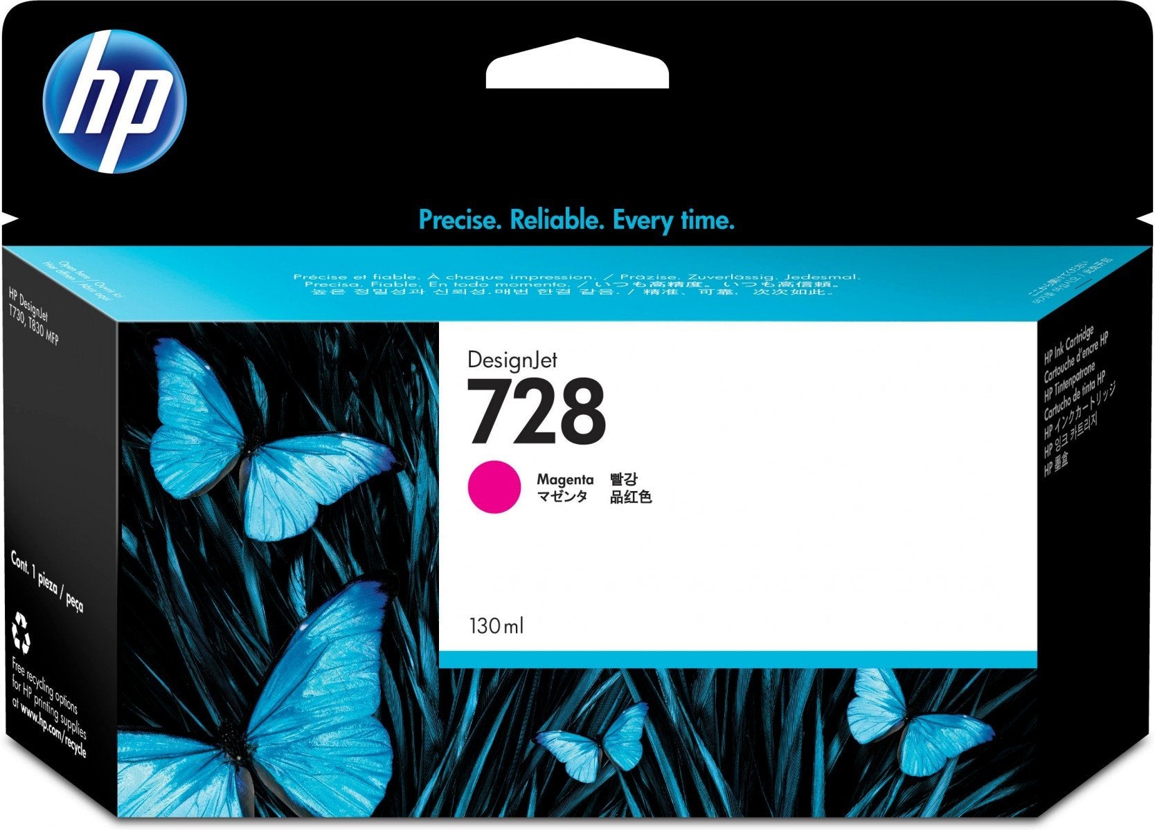 HP 728 original 130-ml Magenta Ink cartridge F9J66A