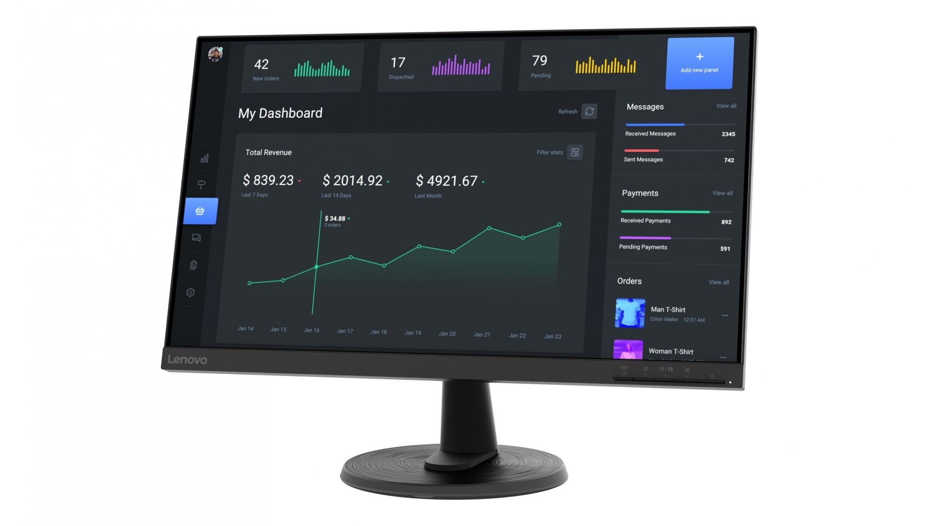 LENOVO ThinkVision C24-40 23.8p Monitor HDMI VGA