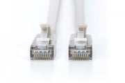 Câble patch RJ45-RJ45 slim, Cat. 6A, F/FTP, AWG 32/7, LSOH, 7 m, gris