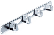 Intellinet 711043 Panneau de gestion des câbles 19 pouces 1U avec anneaux en plastique gris