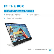 HP E-Series E14 G4 35,6 cm (14") 1920 x 1080 pixels Full HD LED Blanc