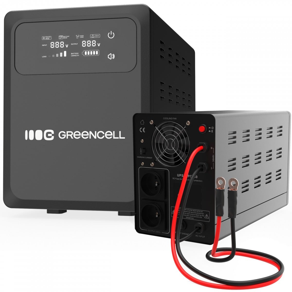 Green Cell UPSLPPC500 Onduleur AVR UPS 800VA 500W PowerCore 12 VDC avec écran LCD