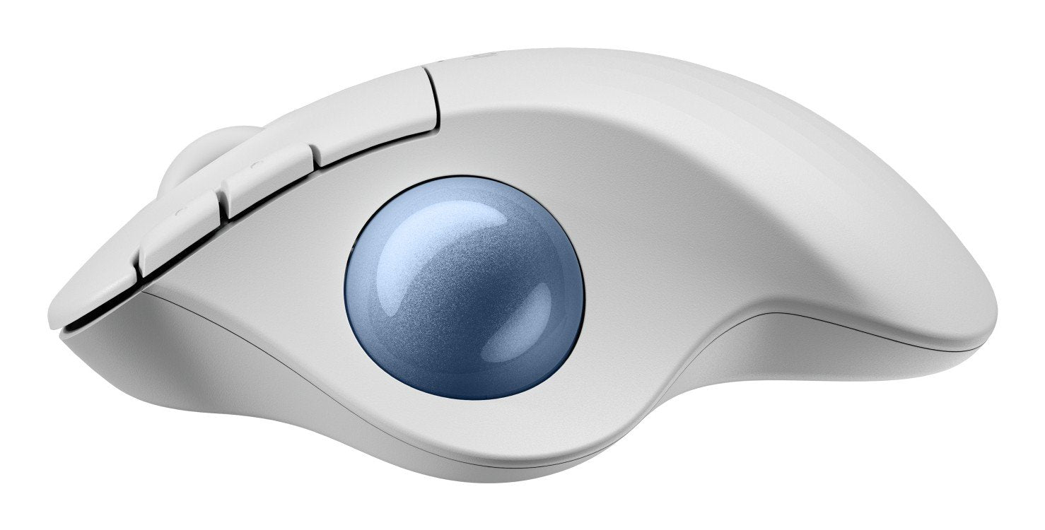 LOGITECH ERGO M575S Wireless Trackball - Off White + Blue Ball