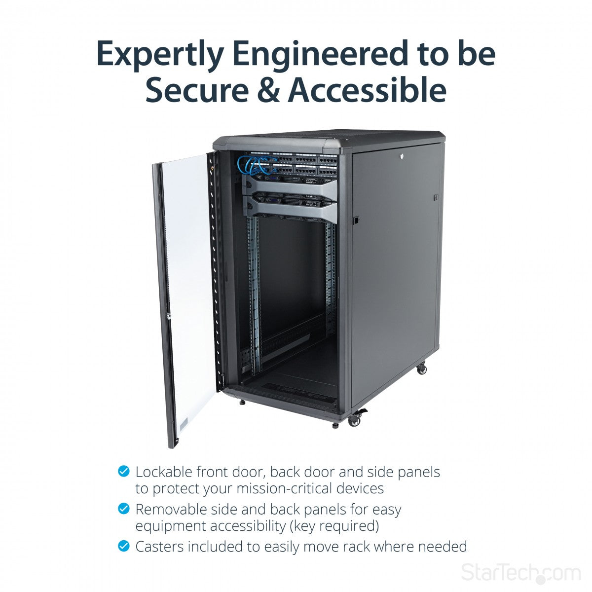 22U 91cm Knock-Down Server Rack Cabinet