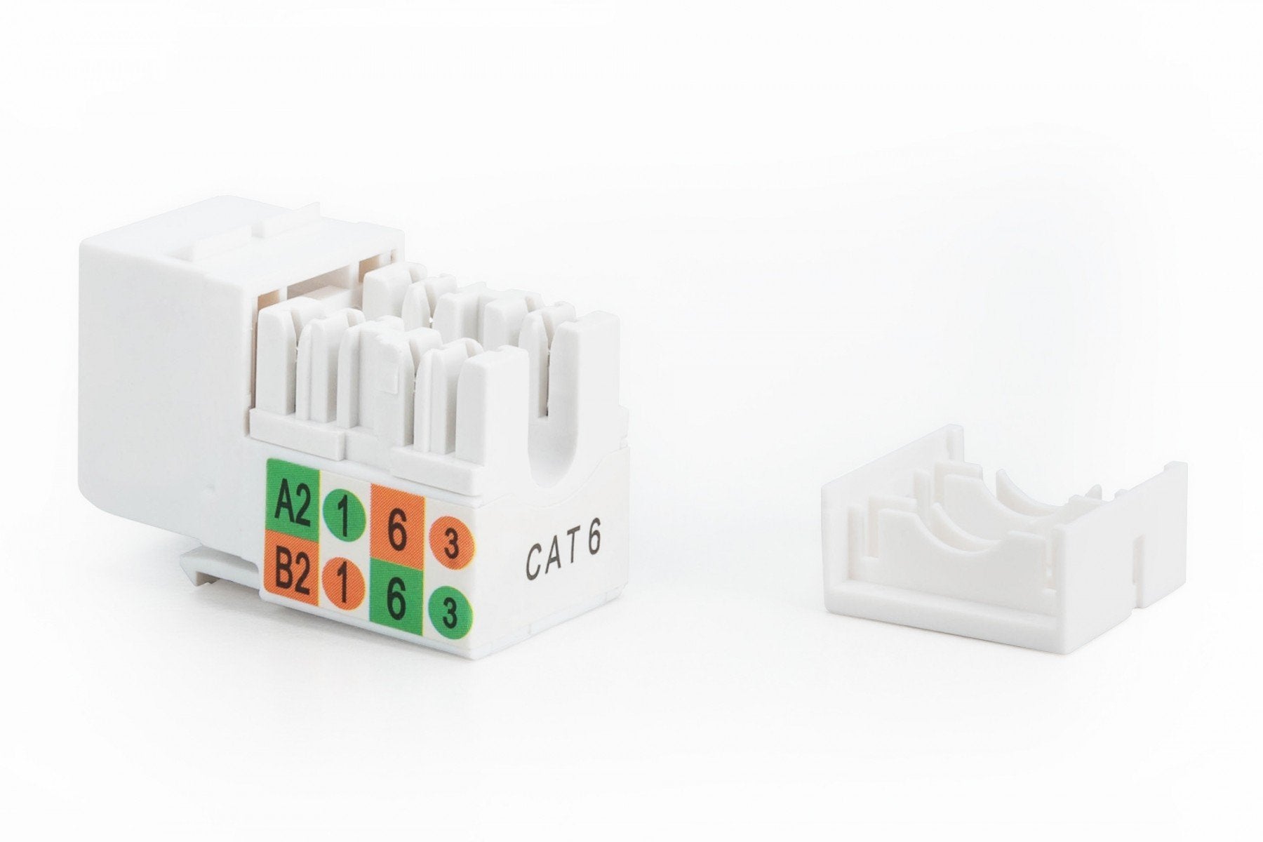 Digitus DN-93601 Module (prise) keystone RJ45 (8P8C) Cat. 6, UTP, non blindé, sans outil, blanc, 1 piece