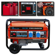 Extralink EX.30714 groupe électrogene 7000 W 25 L Essence Noir, Orange