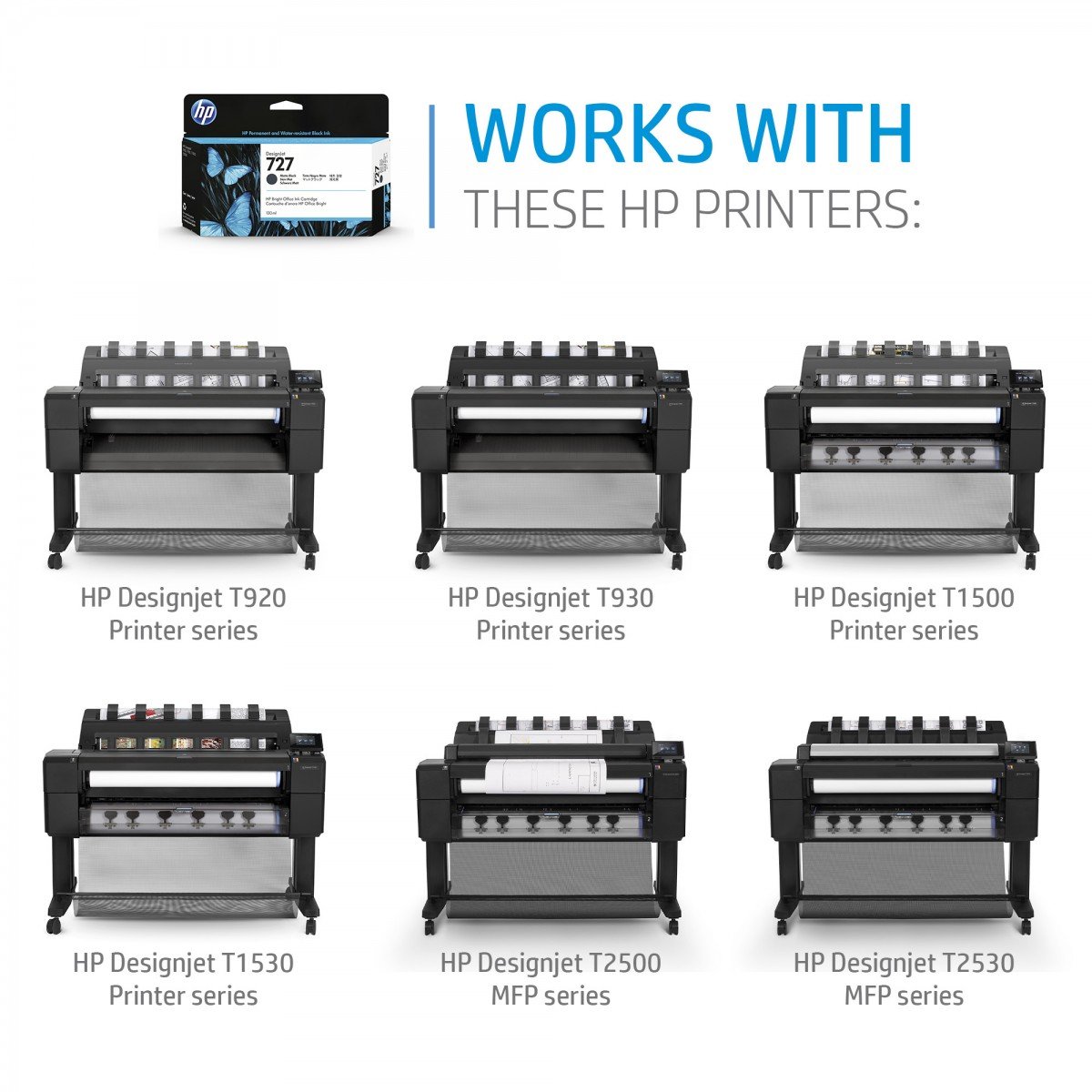 HP 727 original 300-ml Ink cartridge F9J77A Magenta