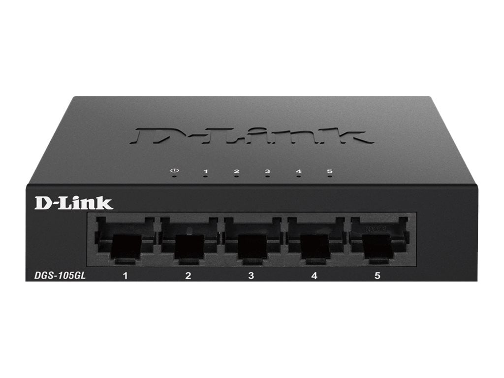 D-Link DGS-105GL/E commutateur réseau Non-géré Gigabit Ethernet (10/100/1000) Noir