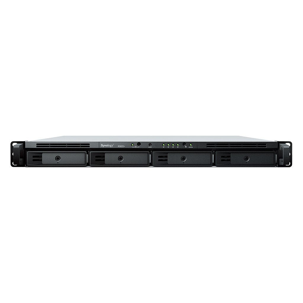 SYNOLOGY RS822+ 4-Bay NAS-Rackmount AMD Ryzen V1500B 4-core 2.2GHz 2Go DDR4 ECC SODIMM 2xUSB 3.2 RJ-45 4x1GbE
